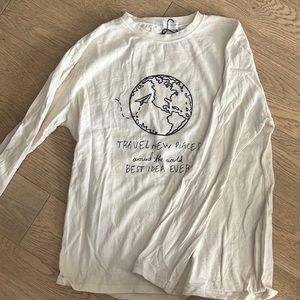 Zara “Travel New Places” Long -sleeved T-shirt